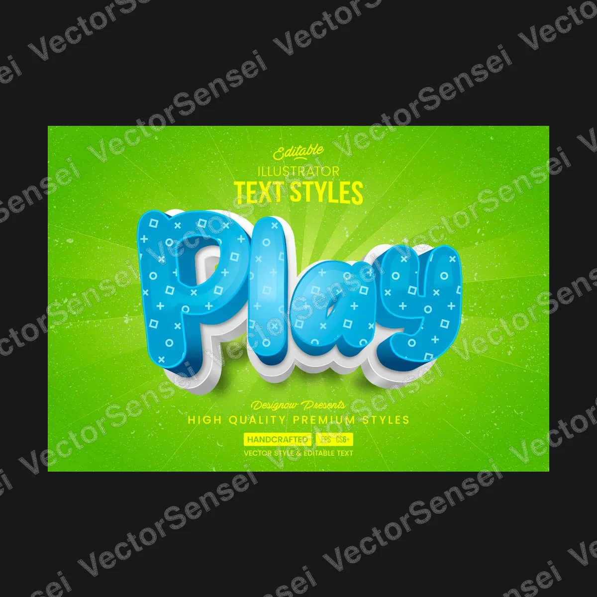 Efecto de Texto 3D Play