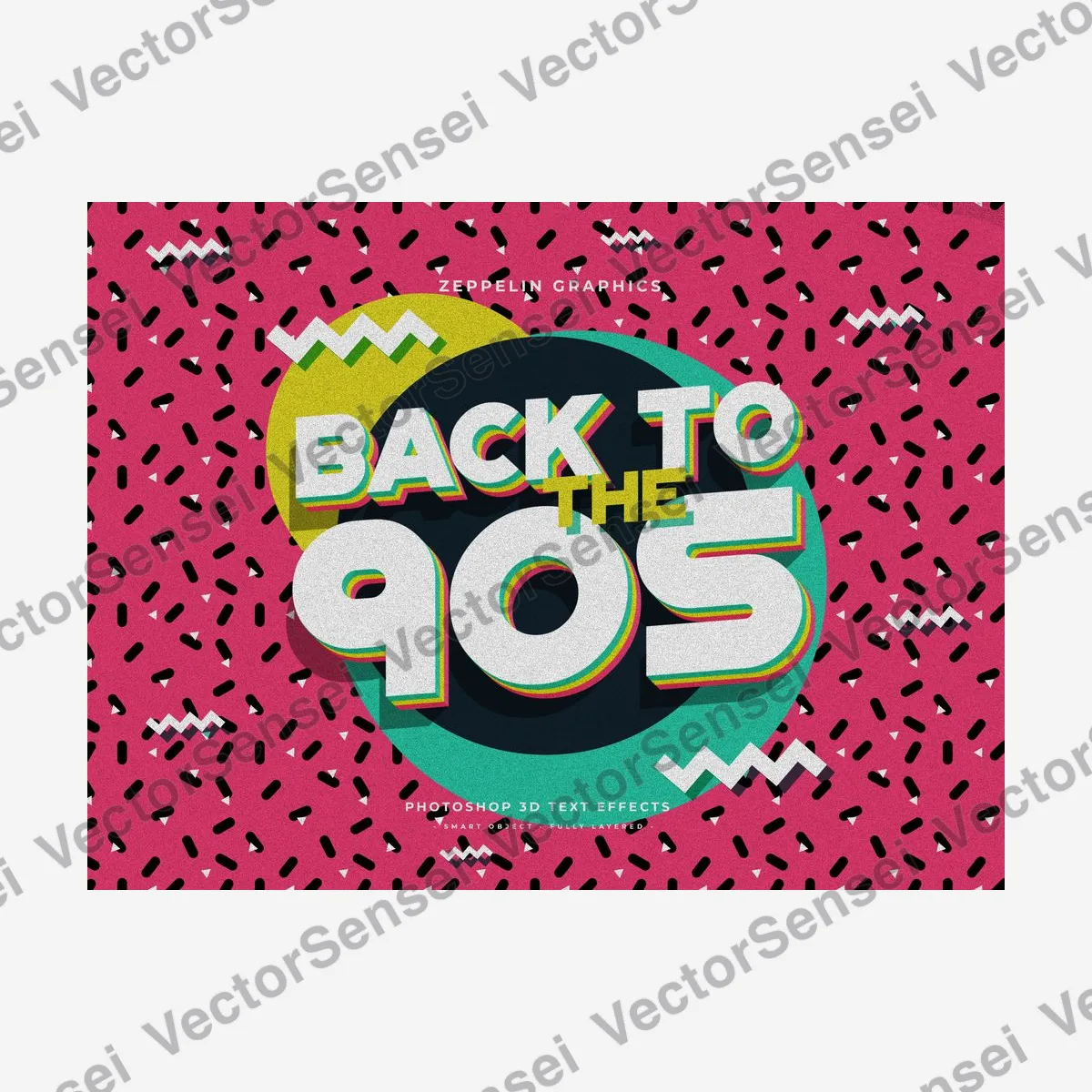Efecto de Texto Años 90