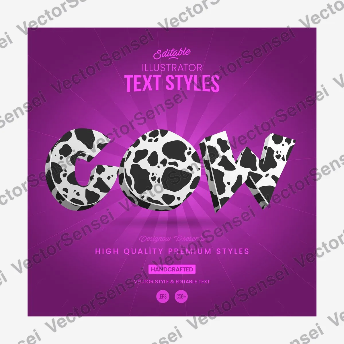 Efecto de Texto Vaca