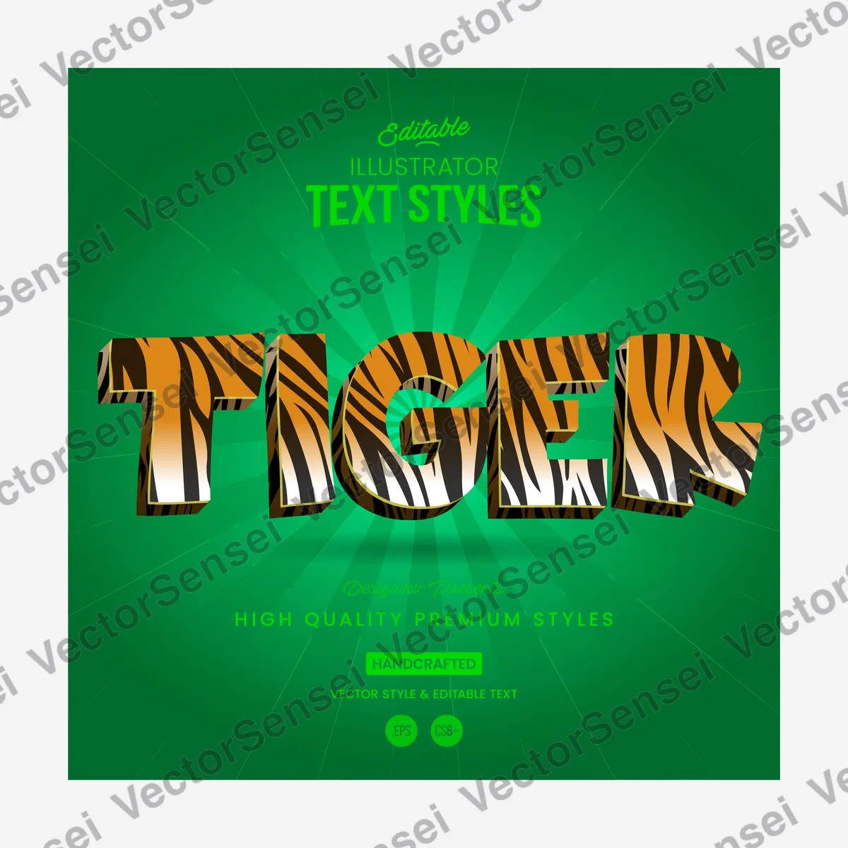 Efecto de Texto Tigre