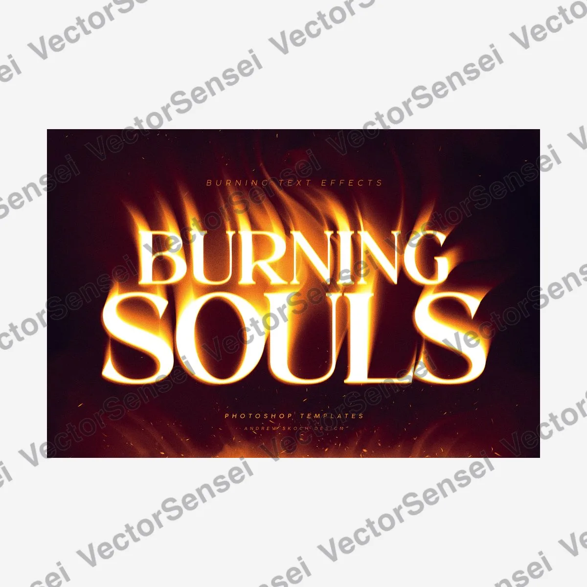 Efecto de Texto Fuego Burning Souls