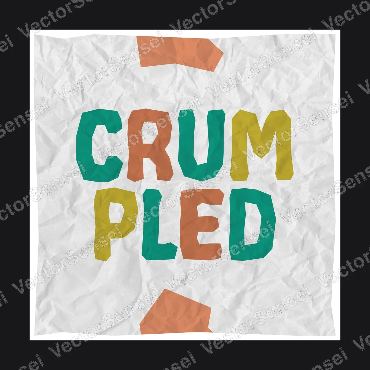 Efecto de Texto Papel Arrugado