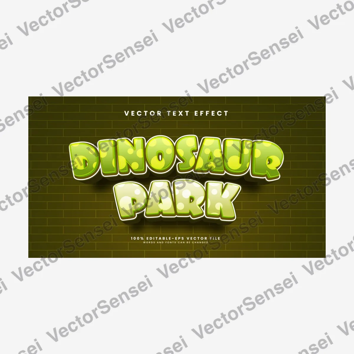 Efecto de Texto Dinosaur Park