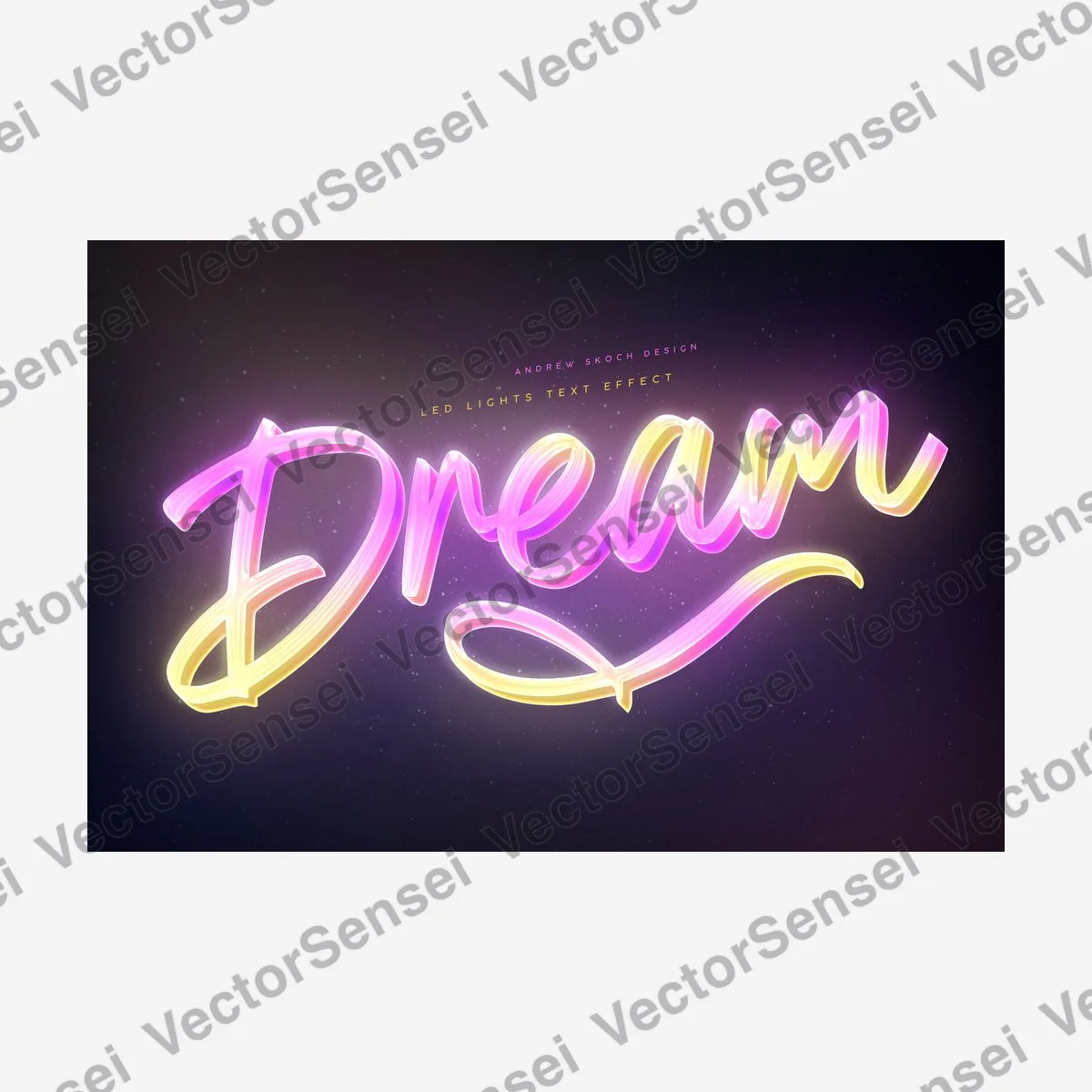 Efecto de Texto Luces Dreamy
