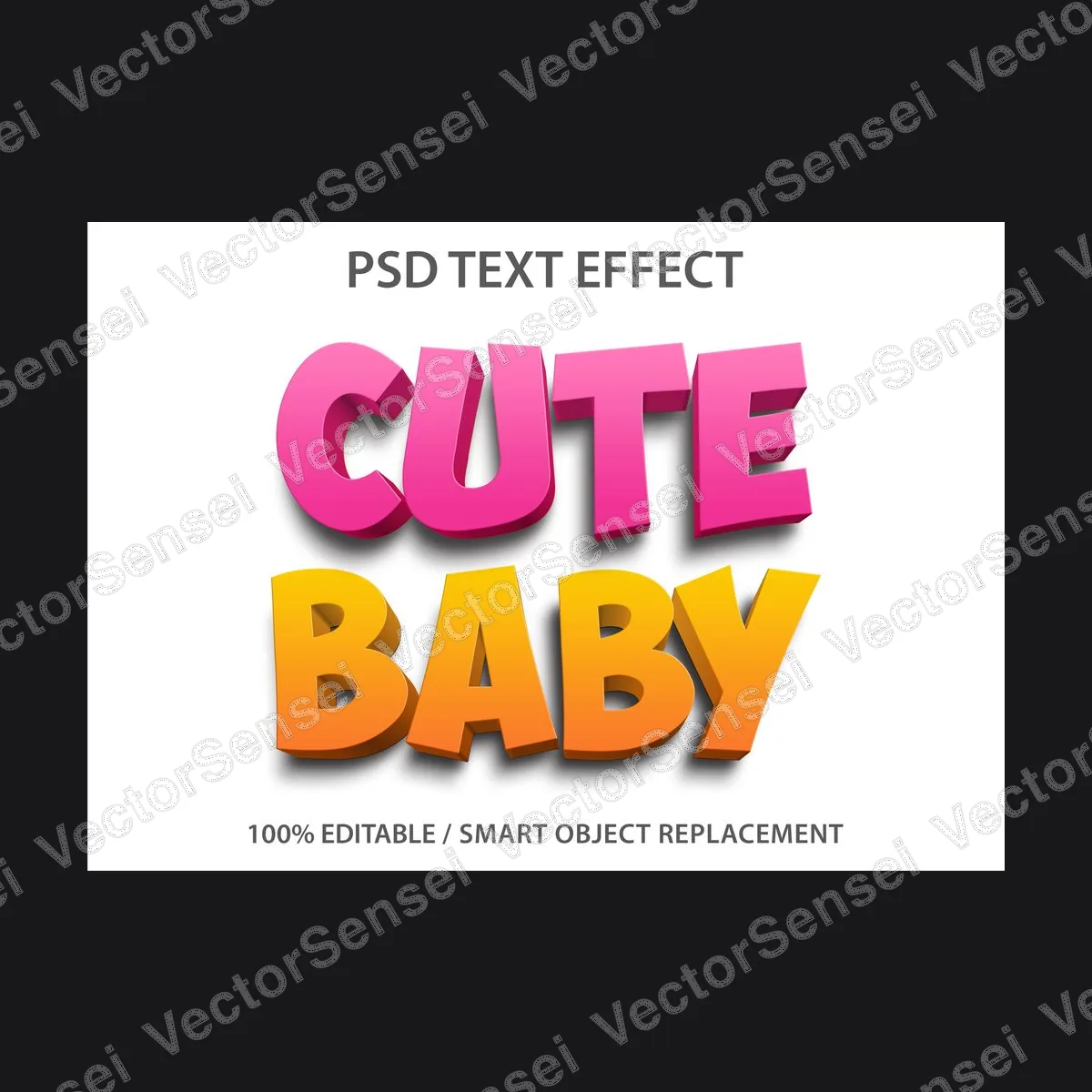 Efecto de Texto Cute Baby