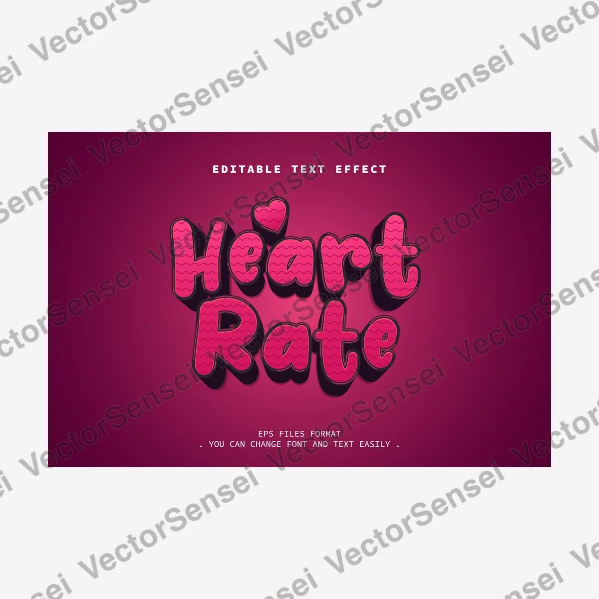 Efecto de Texto Heart Rate