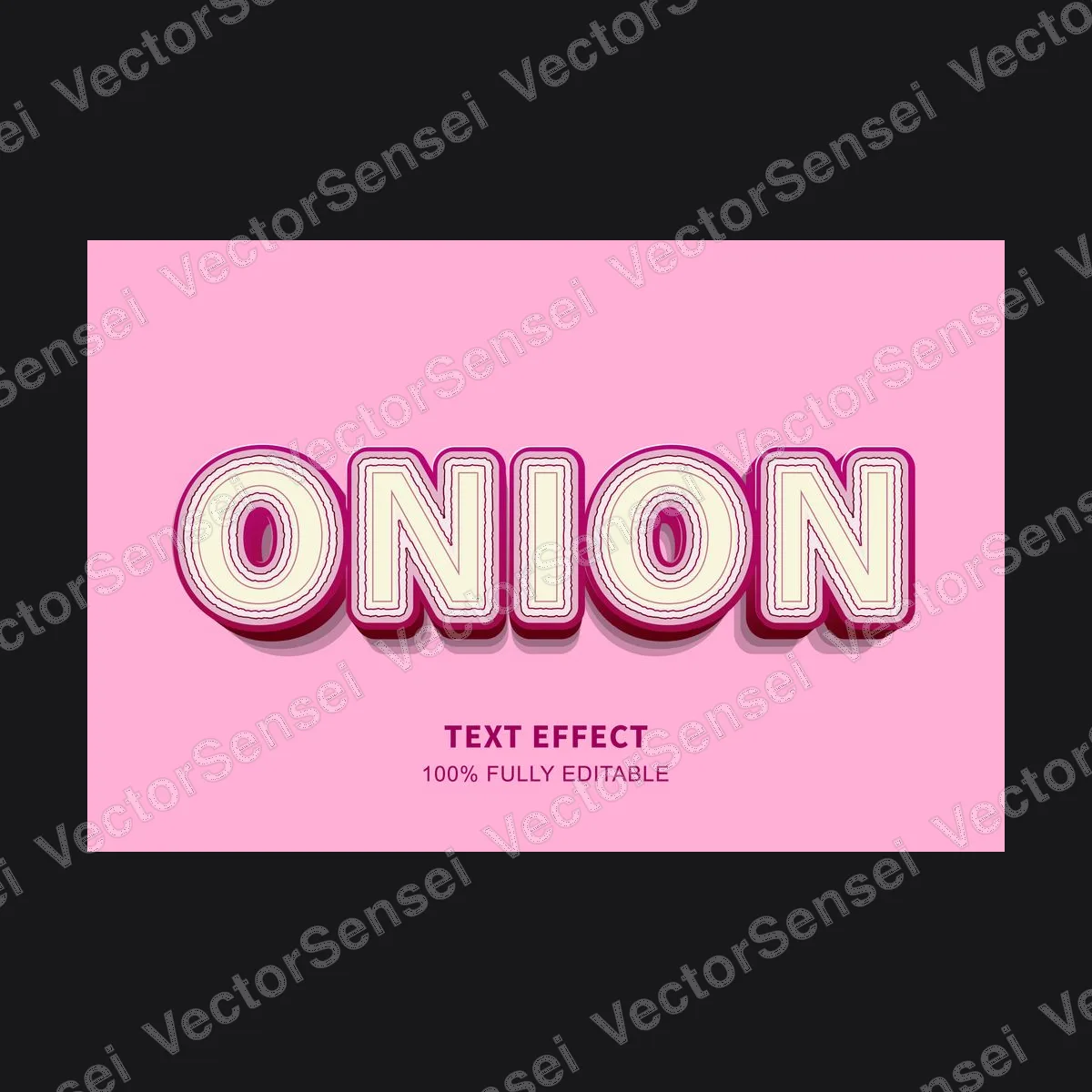 Efecto de Texto Onion Rosa