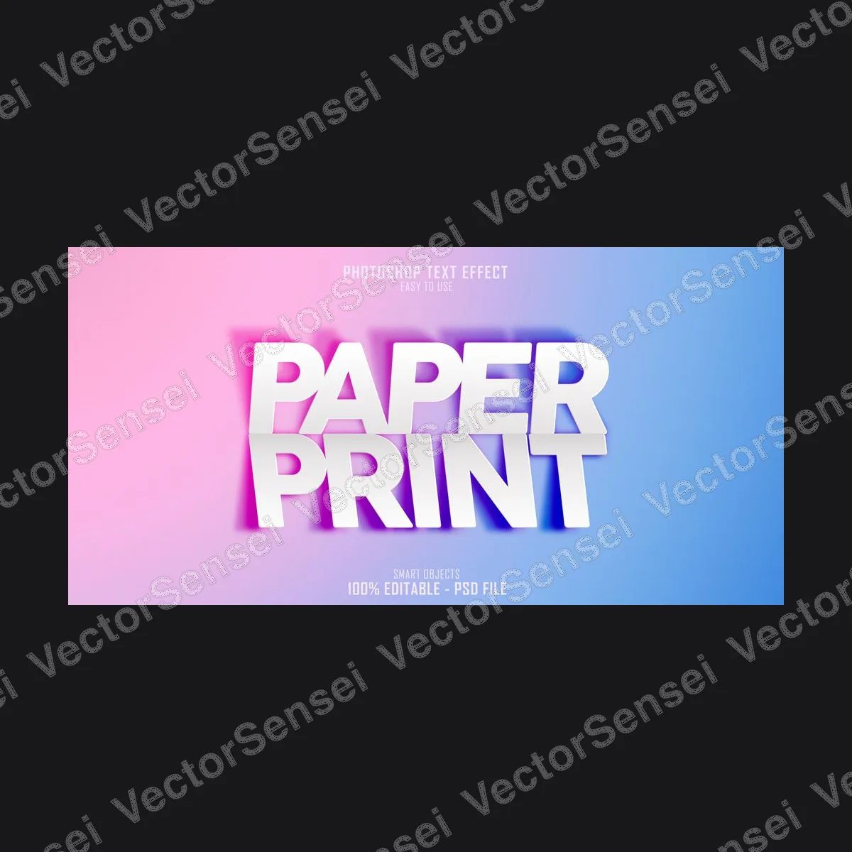 Efecto de Texto Papel 3D