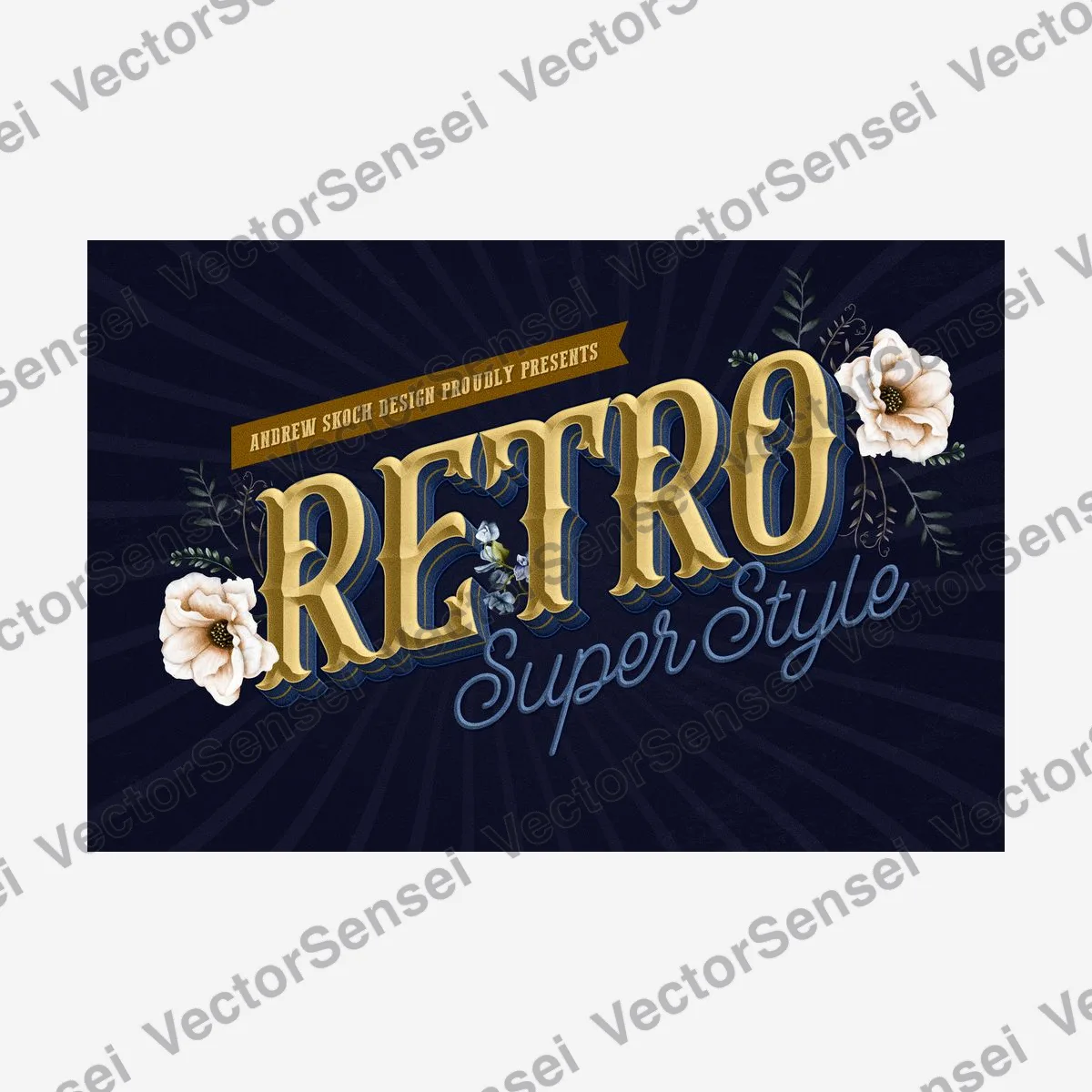 Efecto de Texto Retro Super Style