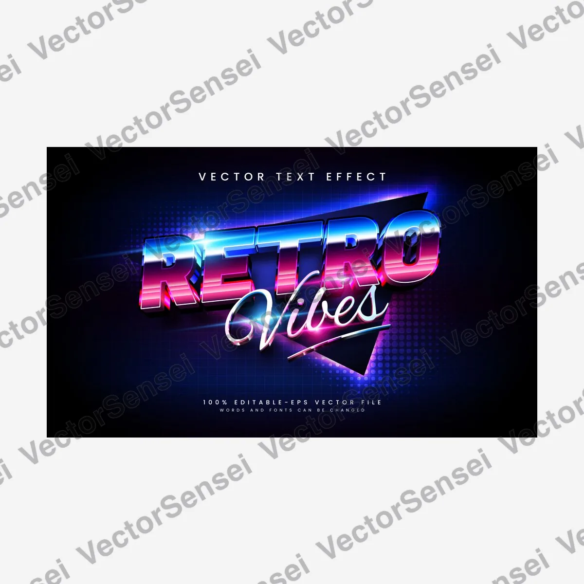 Efecto de Texto Retro Vibes