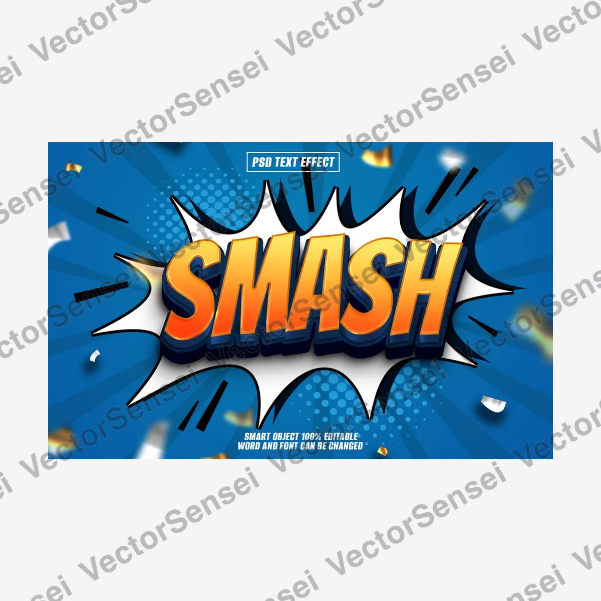 Efecto de Texto Smash Cómic