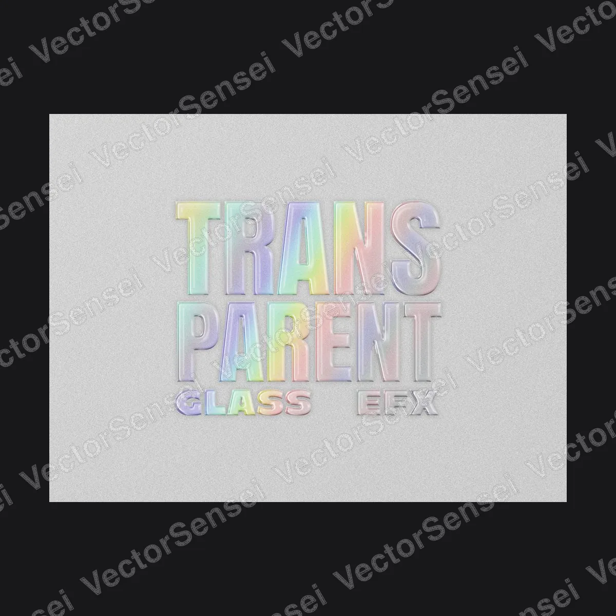 Efecto de Texto Vidrio Transparente