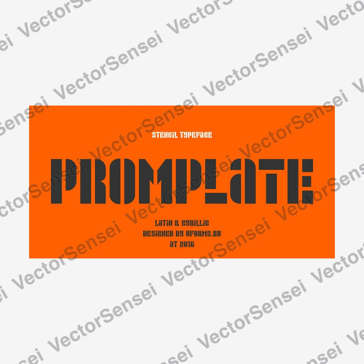 Fuente Promplate Stencil